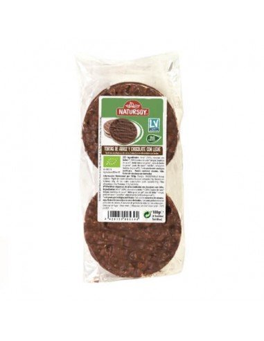 TORTITAS ARROZ CON CHOCOLATE BIO 100GR NATURSOY