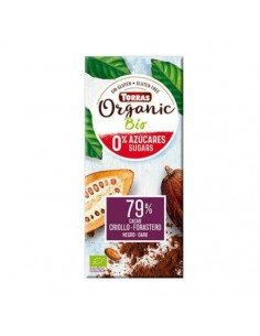 CHOCOLATE NEGRO 79% CRIOLLO FORASTERO SIN AZUCAR BIO...