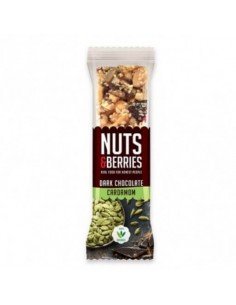 BARRITA CHOCOLATE NEGRO CARDAMOMO BIO 40GR NUTS&BERRIES