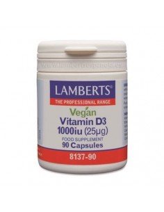 VITAMINA D3 VEGANO 1000UI 25UG 90CAP LAMBERTS