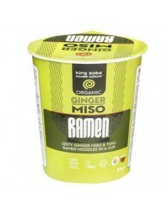 VASO SOPA RAMEN MISO Y JENGIBRE SIN GLUTEN BIO 85GR KING...