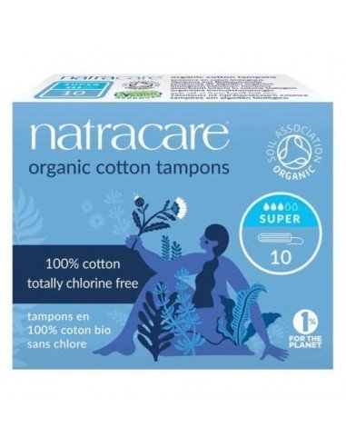 TAMPON SUPER SIN APLICADOR 10U NATRACARE