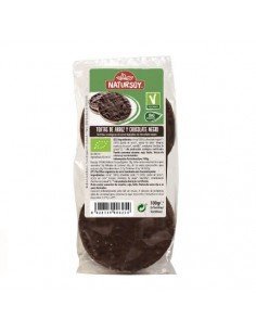 TORTITAS ARROZ CON CHOCOLATE NEGRO BIO 100GR NATURSOY