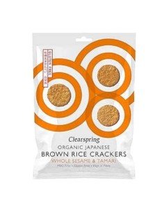 CRACKERS ARROZ INTGRAL Y SESAMO BIO 40GR CLEARSPRING