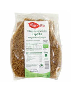 PASTA FIDEOS ESPELTA BIO 500GR EL GRANERO