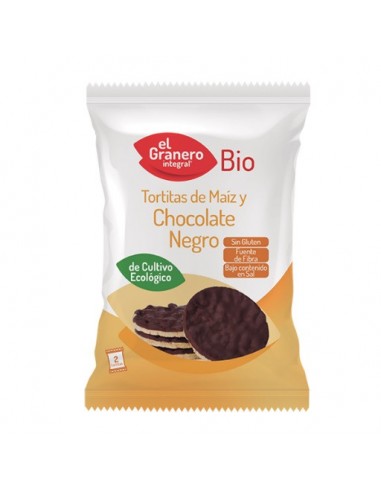 TORTITAS MAIZ CON CHOCOLATE NEGRO BIO 33GR EL GRANERO