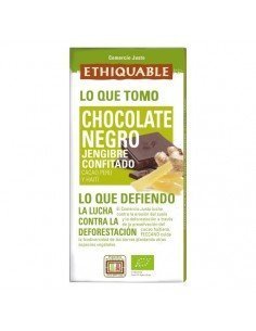 CHOCO NEGRO C/JENGIBRE CONFITADO BIO 100GR ETHIQUABLE