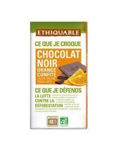 CHOCOLATE NEGRO C/NARANJA CONFITADA BIO 100GR ETHIQUABLE