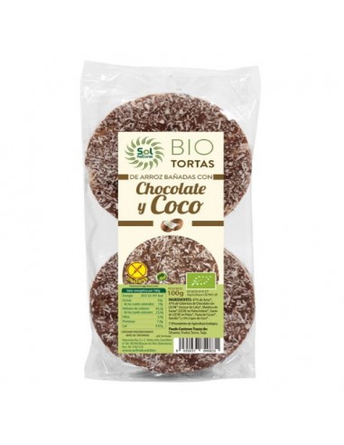 TORTAS ARROZ CHOCO COCO BIO 100GR SOLNATURAL